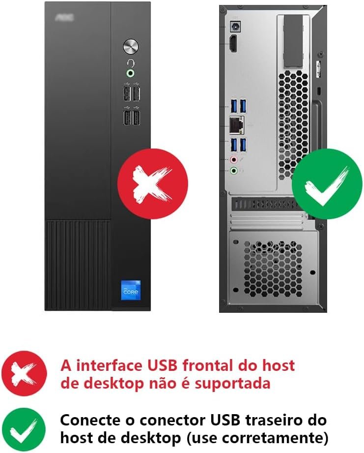 Gravador DVD Externo USB 3.0, Leitor Portátil Slim para PC e Notebook, Preto - Imagem 6