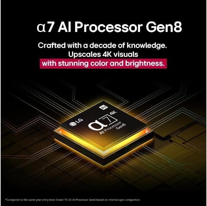 Smart TV 4K 43" LG UHD 43UA75 Processador α7 AI Ger8 4K Super Upscaling Google Cast Alexa Integrado Controle Remoto Padrão WebOS 25 - Imagem 6