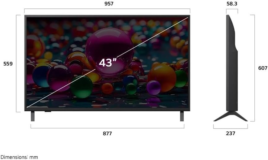 Smart TV 4K 43" LG UHD 43UA75 Processador α7 AI Ger8 4K Super Upscaling Google Cast Alexa Integrado Controle Remoto Padrão WebOS 25 - Imagem 5