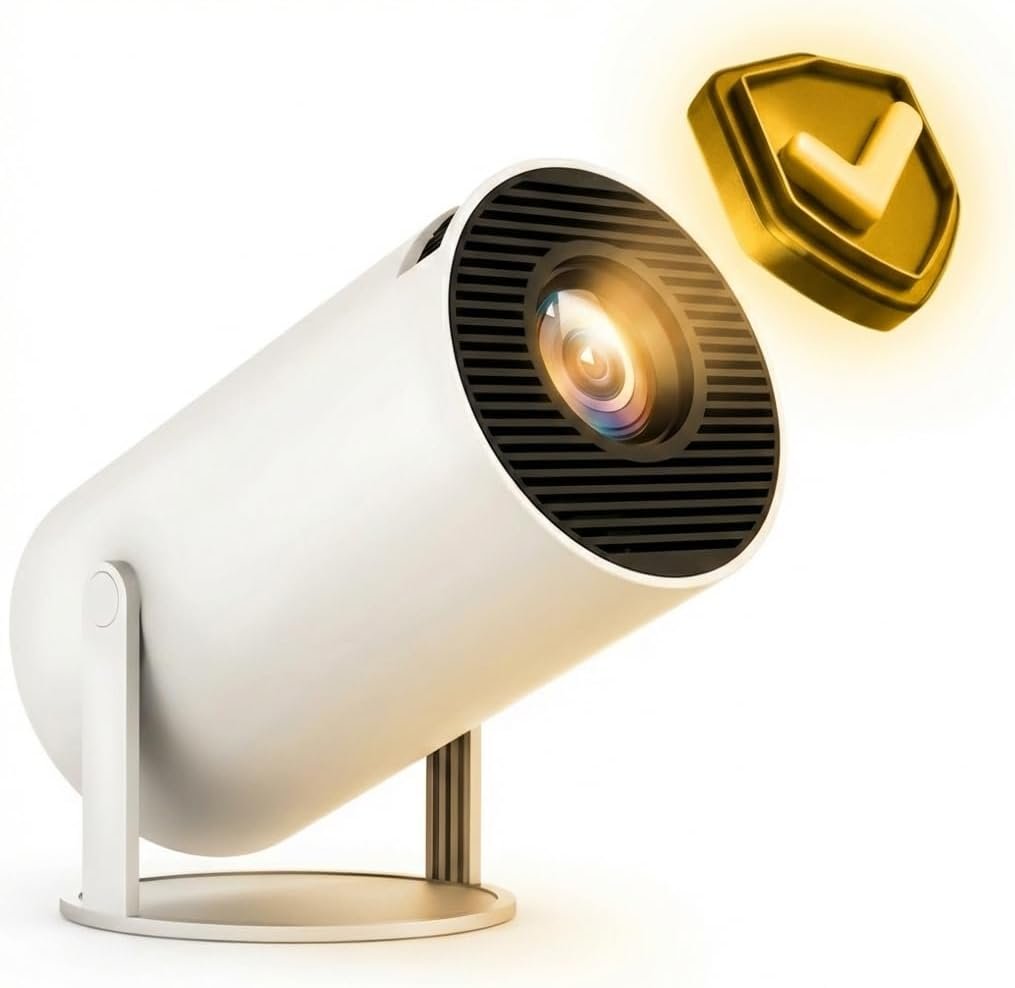 Mini Projetor Portátil Wi-Fi 6, Full HD 1080p Compatível 4K Bluetooth 5.0 Giro de 180 ° Projeção até 130” Android 11 Ideal para Séries Jogos e Filmes - Imagem 2