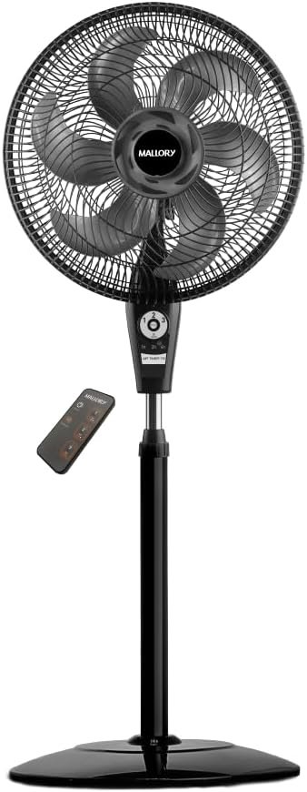 Ventilador de Coluna Mallory Air Timer TS+ Com Controle Remoto 126W, Silencioso, Com Hélice de 6 pás, Auto desligamento programável de até 7 horas - PR-GR - 220V - Imagem 2
