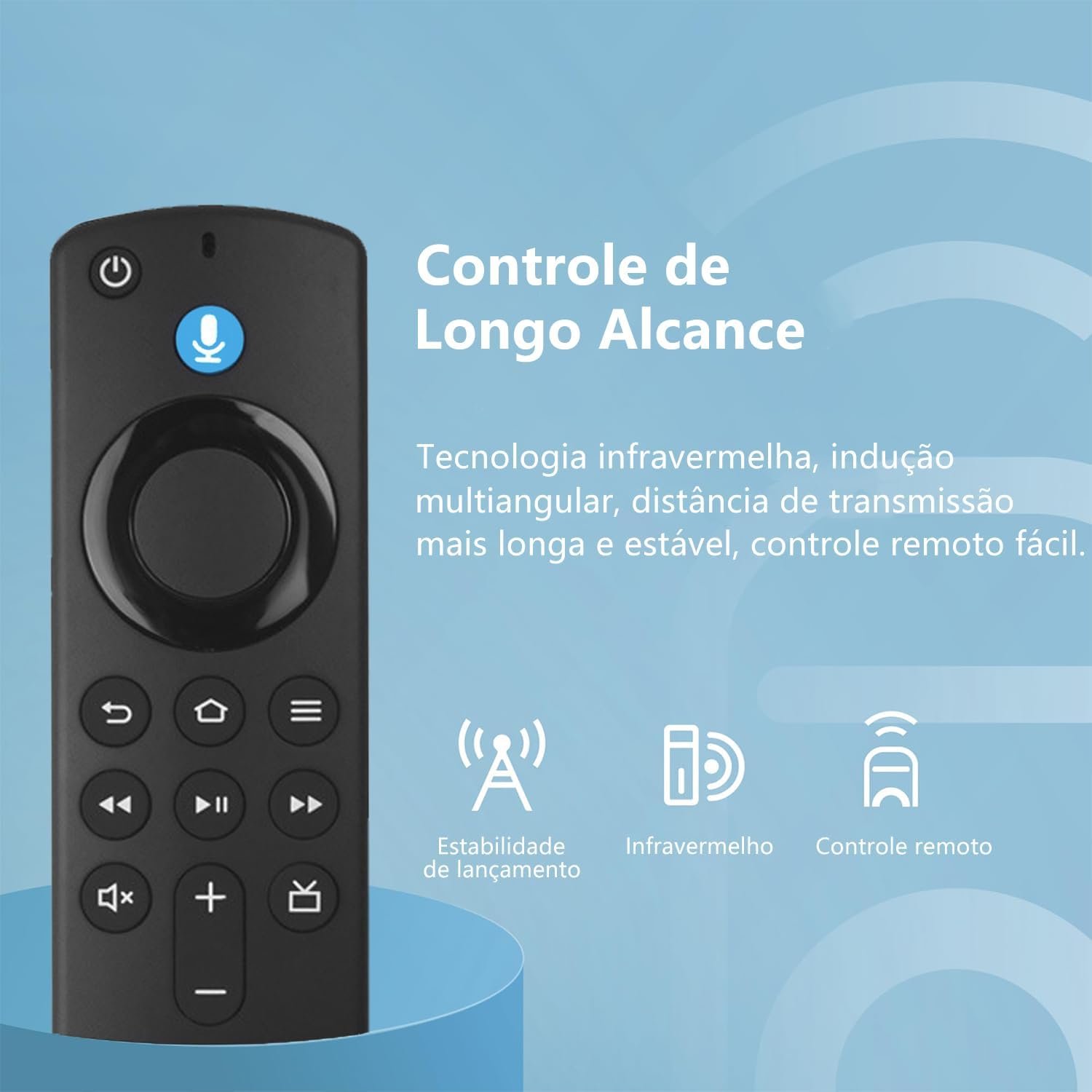 Controle Remoto com Comando De Voz, Vem com Capa Protetora de Silicone, Compatível com TODOS MODELOS com teclas de atalho. Subtitui modelo ORIGINAL - Imagem 4