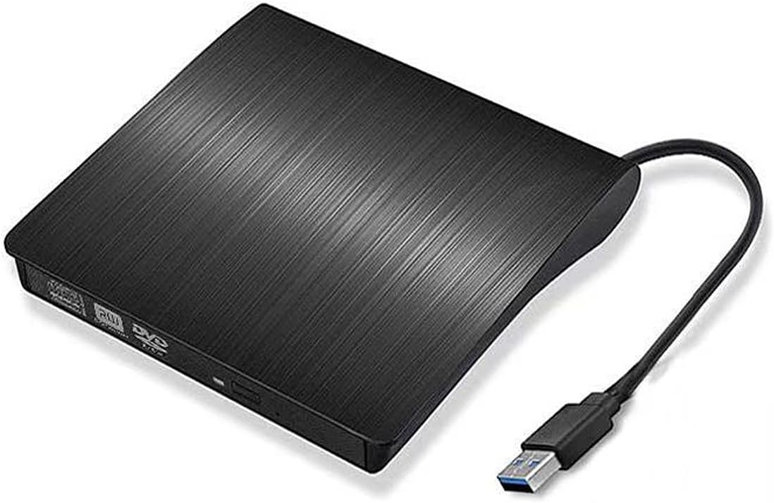 Gravador DVD Externo USB 3.0, Leitor Portátil Slim para PC e Notebook, Preto - Imagem 2
