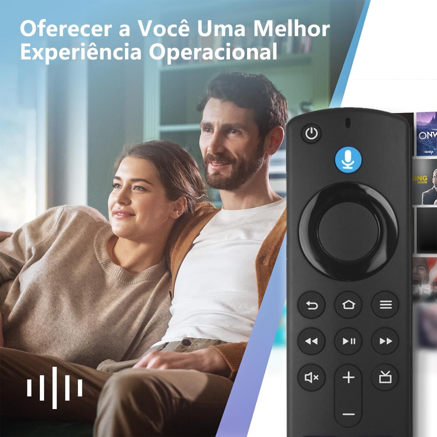 Controle Remoto com Comando De Voz, Vem com Capa Protetora de Silicone, Compatível com TODOS MODELOS com teclas de atalho. Subtitui modelo ORIGINAL - Imagem 3