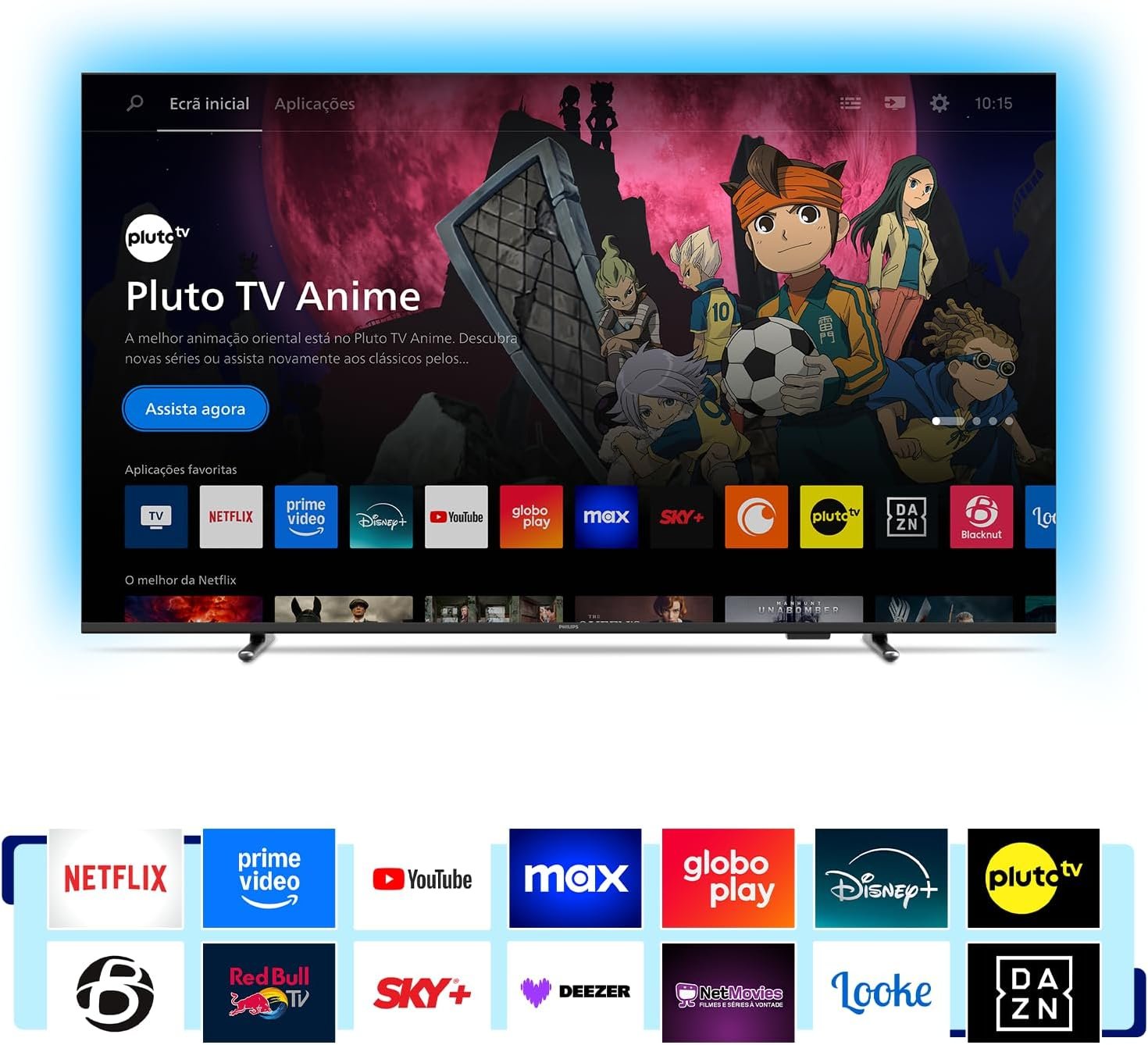 PHILIPS, Smart TV Ambilight 50" 4K, 50PUG8100/78, Comando de Voz, HDR10+/Dolby Atmos, VRR/ALLM, Bluetooth - Imagem 9