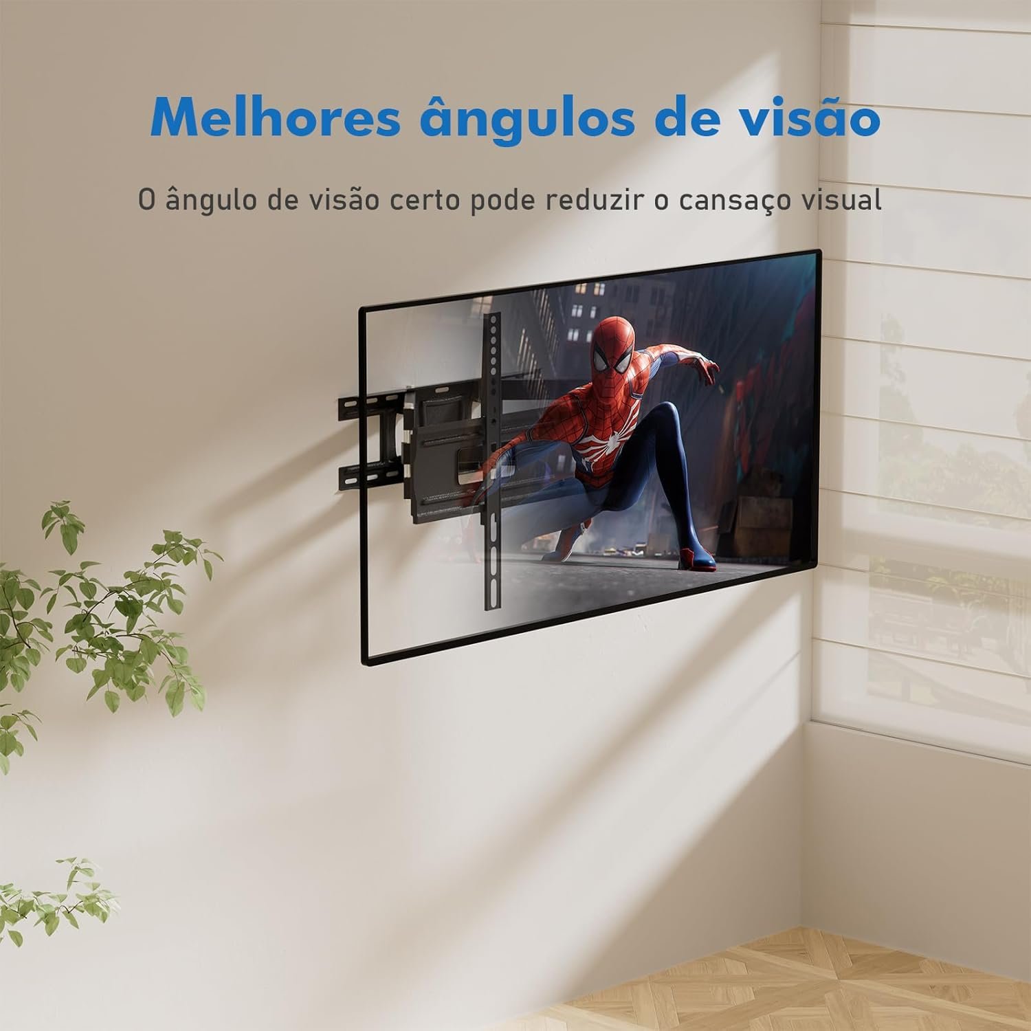 Suporte Articulado de Parede para TV, Ajuste Livre, Adequado para TVs de 32 a 75 Polegadas, Suporta um Peso Máximo de 40 Quilogramas - Imagem 9