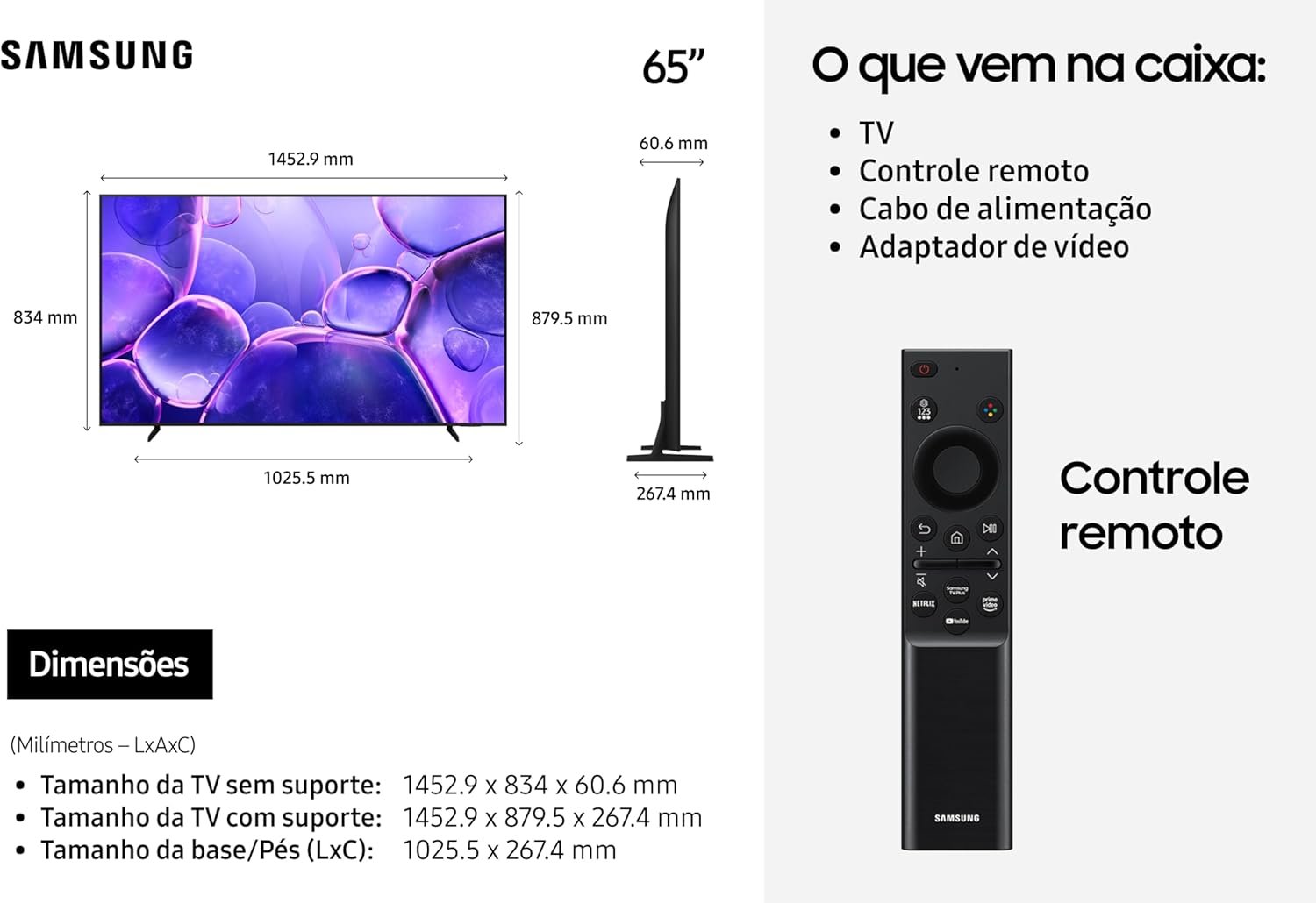 Samsung Smart TV 65" Crystal UHD 4K U8100F 2025 - Imagem 10