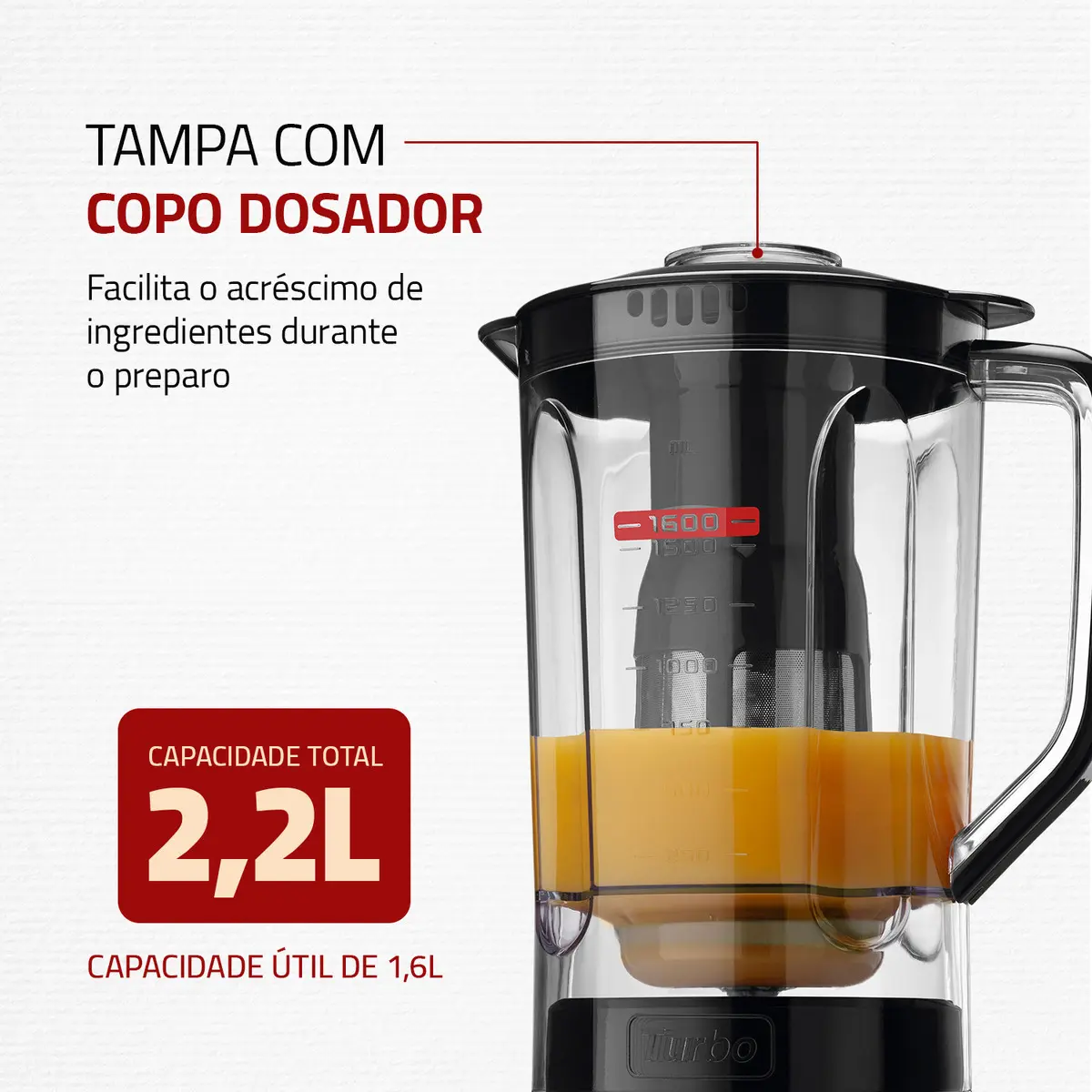 Liquidificador Turbo Power Mondial 550W - L-99 FB