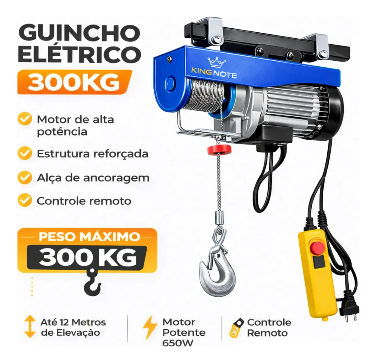 Guincho Talha Elétrica 150/300 Kg 650W